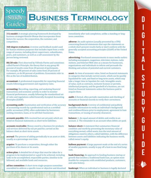 Cover of the book Business Terminology (Speedy Study Guides) by Speedy Publishing, Speedy Publishing LLC