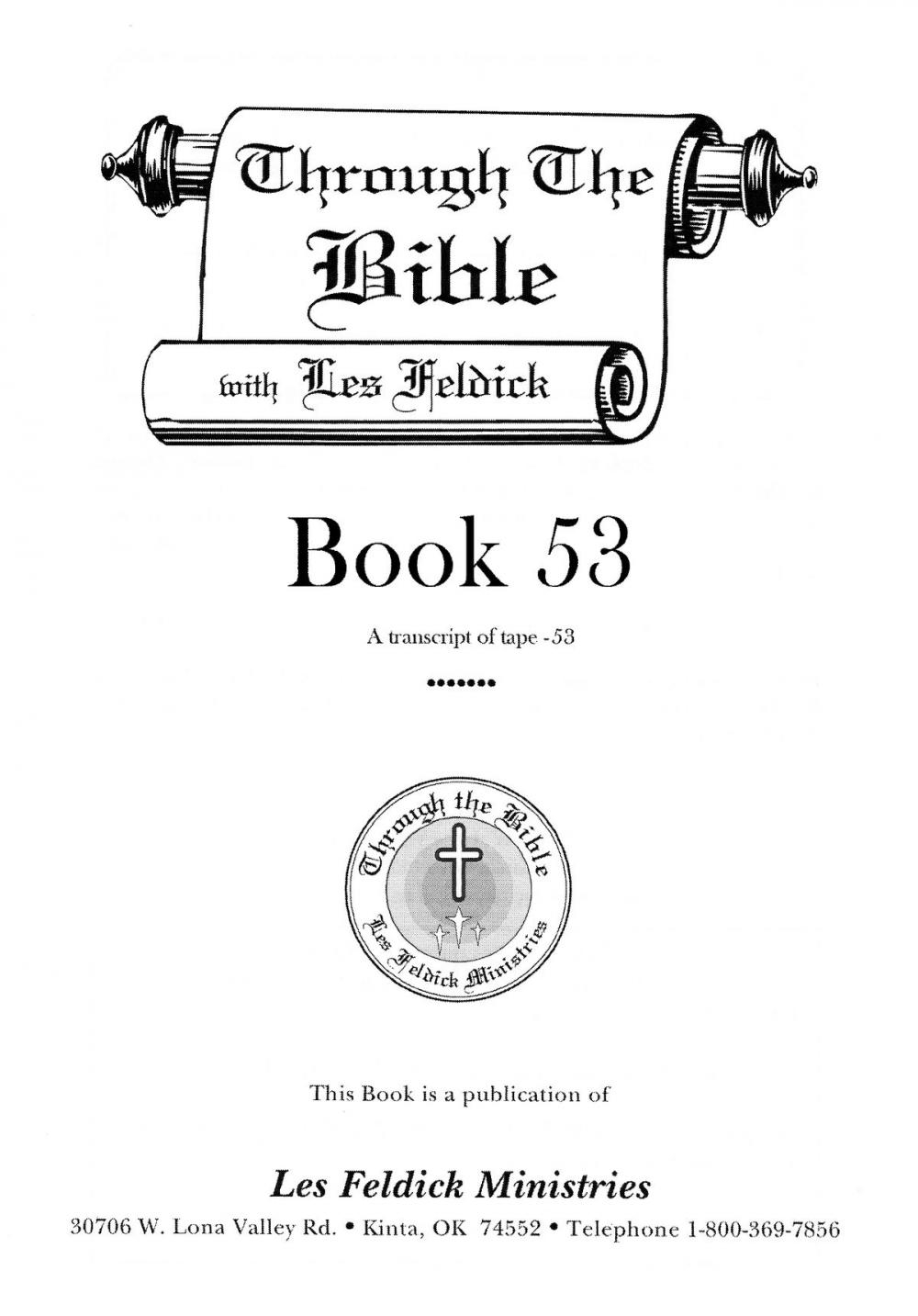 Big bigCover of Through the Bible with Les Feldick, Book 53