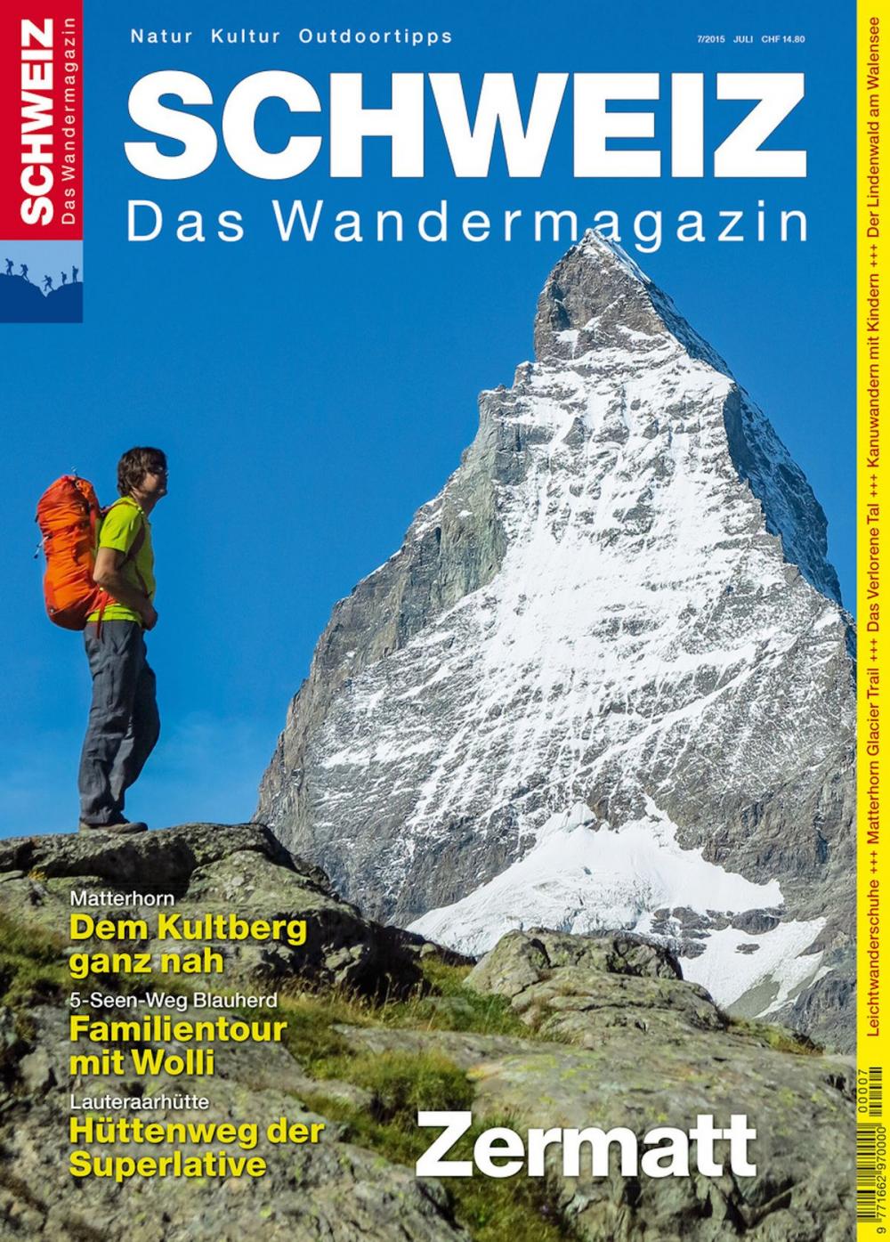 Big bigCover of Zermatt - Wandermagazin SCHWEIZ 7/2015