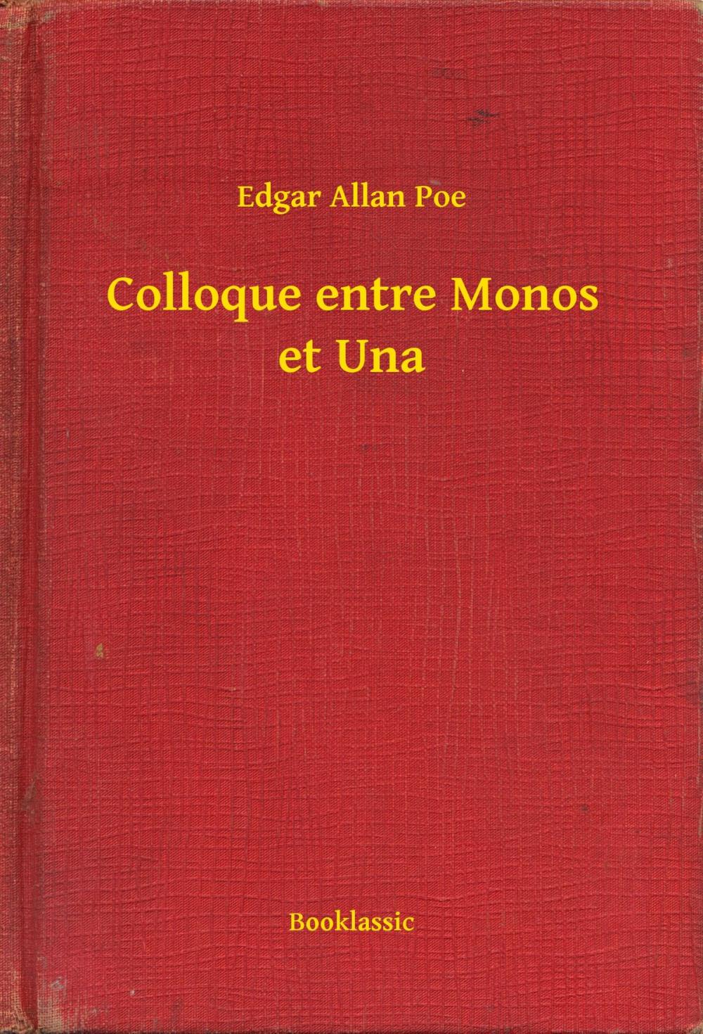 Big bigCover of Colloque entre Monos et Una