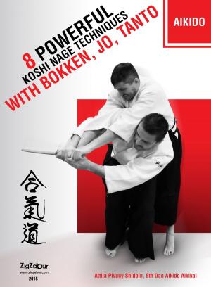 Book cover of 8 Powerful Koshi Nage techniques with Bokken, Jo, Tanto
