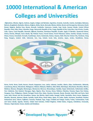 Book cover of 10000 International and American Colleges and Universities