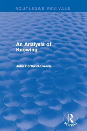 Cover of the book An Analysis of Knowing by Derek Beales, Eugenio F. Biagini