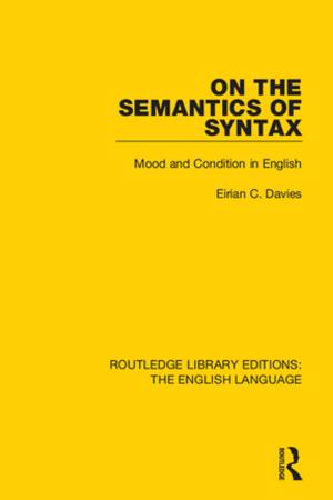 Cover of the book On the Semantics of Syntax by Jane Sunderland, Steven Dempster, Joanne Thistlethwaite