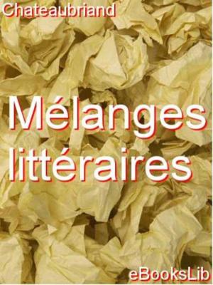 Book cover of Mélanges littéraires