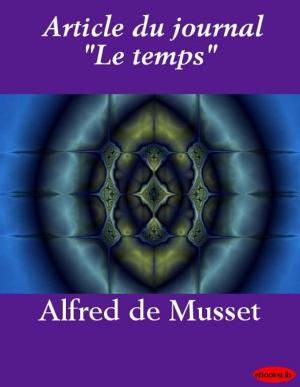 Cover of the book Article du journal "Le temps" by Philippe Tamizey de Larroque