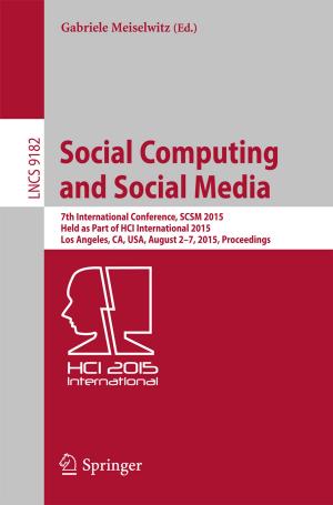 Cover of the book Social Computing and Social Media by Peng Zhang, Chuang Lin