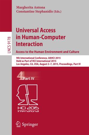 Cover of Universal Access in Human-Computer Interaction. Access to the Human Environment and Culture
