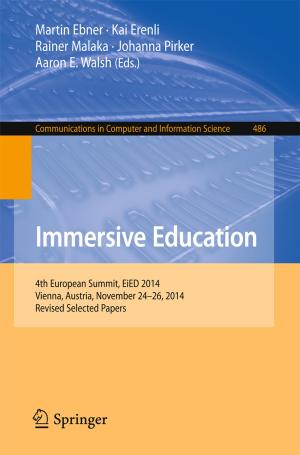 Cover of the book Immersive Education by Maximilian Riemensberger