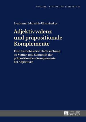 Cover of Adjektivvalenz und praepositionale Komplemente