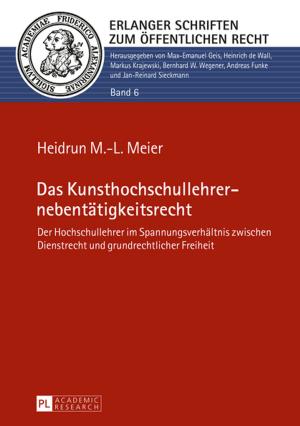 Cover of the book Das Kunsthochschullehrernebentaetigkeitsrecht by Martin Simonson, Raúl Montero Gilete