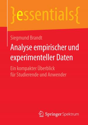 Cover of the book Analyse empirischer und experimenteller Daten by Sönke Ahrens