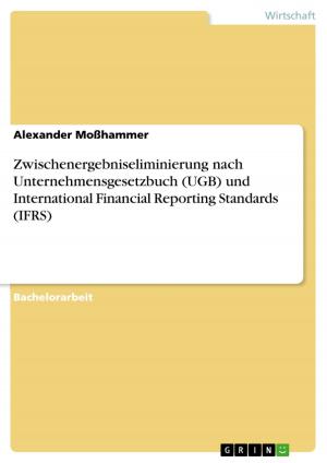 Cover of the book Zwischenergebniseliminierung nach Unternehmensgesetzbuch (UGB) und International Financial Reporting Standards (IFRS) by Marcus Wohlgemuth