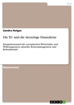 Cover of the book Die EU und die derzeitige Finanzkrise by Frank Eckhoff, Hilleken Hamer