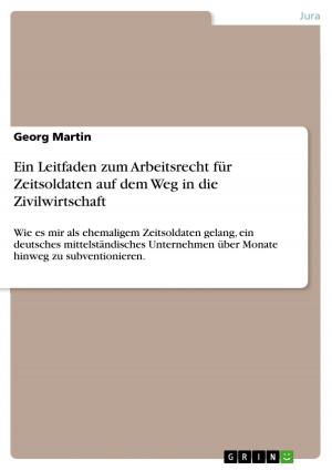 Cover of the book Ein Leitfaden zum Arbeitsrecht für Zeitsoldaten auf dem Weg in die Zivilwirtschaft by Petra Warneke