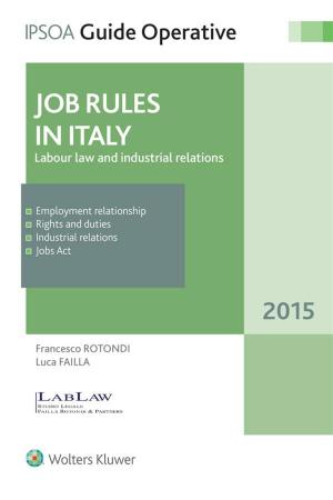 Cover of the book Jobs Rules in Italy by Antonino Borghi, Piero Criso, Giuseppe Farneti (a cura di)