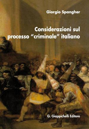Cover of the book Considerazioni sul processo 'criminale' italiano by Pietro Rescigno, Emanuela Navarretta, Luca Nivarra