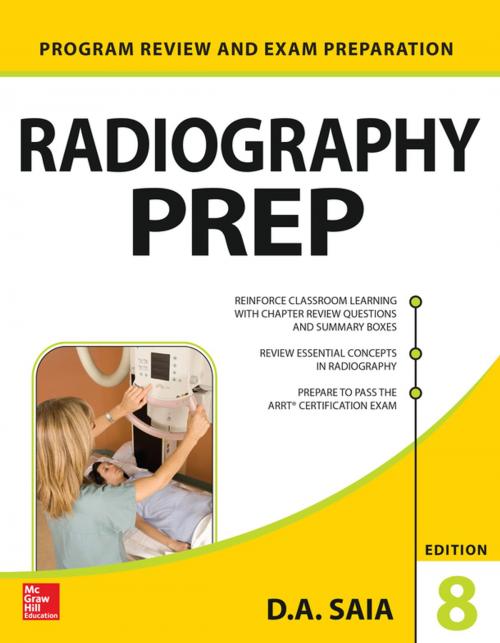 Cover of the book Radiography PREP (Program Review and Exam Preparation), 8th Edition by D.A. Saia, McGraw-Hill Education
