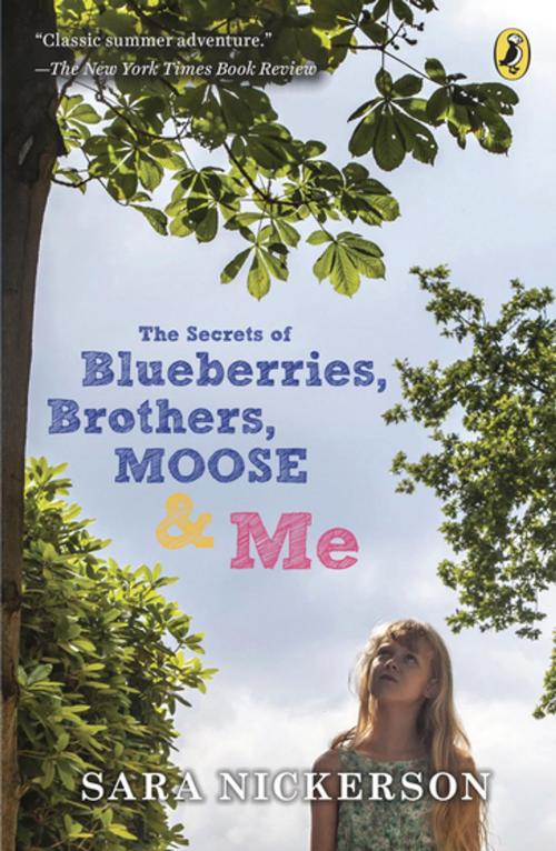 Cover of the book The Secrets of Blueberries, Brothers, Moose & Me by Sara Nickerson, Penguin Young Readers Group