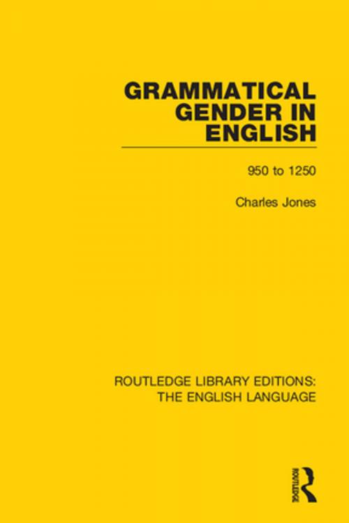Cover of the book Grammatical Gender in English by Charles Jones, Taylor and Francis