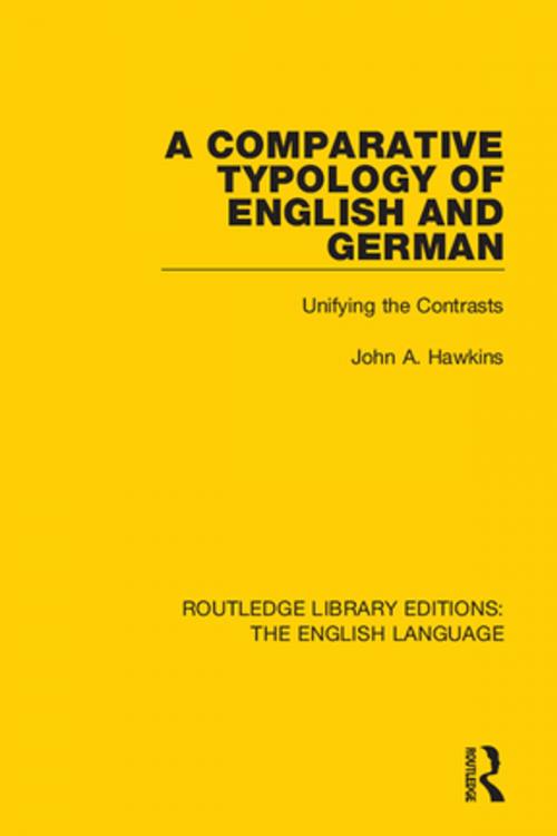 Cover of the book A Comparative Typology of English and German by John A. Hawkins, Taylor and Francis