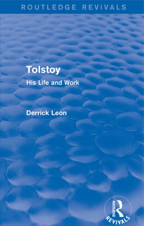 Cover of the book Tolstoy by Derrick Leon, Taylor and Francis