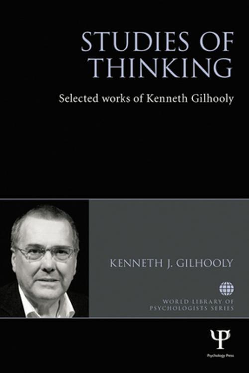 Cover of the book Studies of Thinking by Kenneth J. Gilhooly, Taylor and Francis