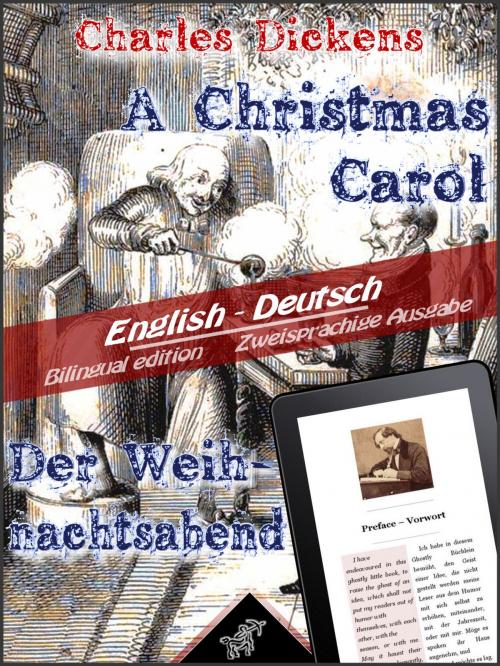 Cover of the book A Christmas Carol - Der Weihnachtsabend by Charles Dickens, www.kentauron.com