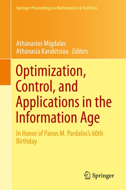 Cover of the book Optimization, Control, and Applications in the Information Age by , Springer International Publishing