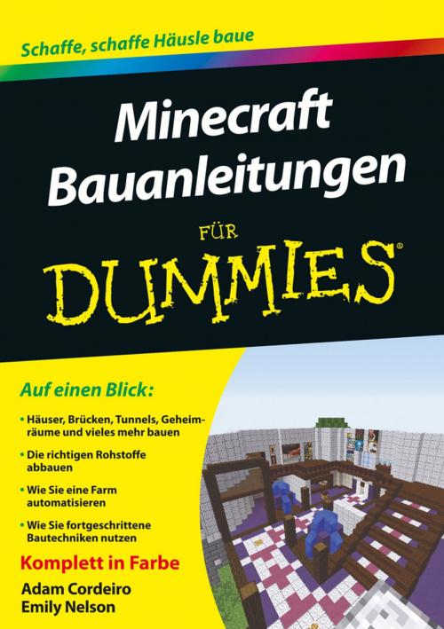Cover of the book Minecraft Bauanleitungen für Dummies by Adam Cordeiro, Emily Nelson, Wiley