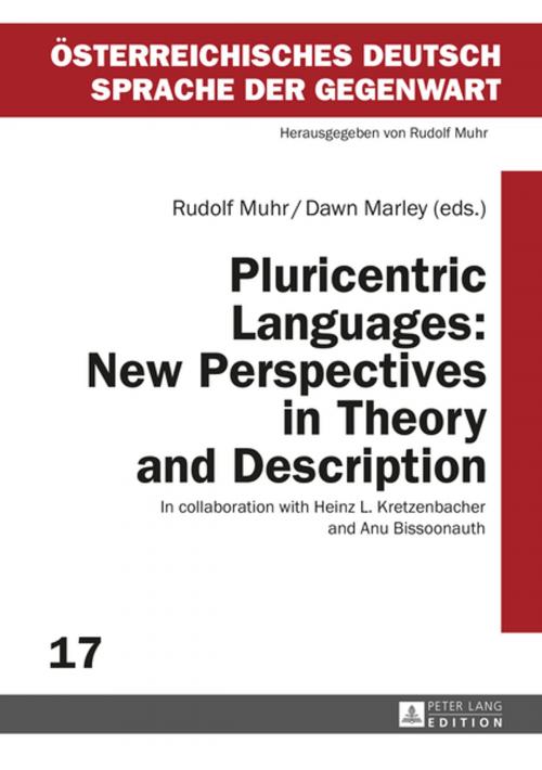 Cover of the book Pluricentric Languages: New Perspectives in Theory and Description by Heinz L. Kretzenbacher, Anu Bissoonauth, Peter Lang