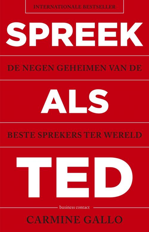 Cover of the book Spreek als TED by Carmine Gallo, Atlas Contact, Uitgeverij