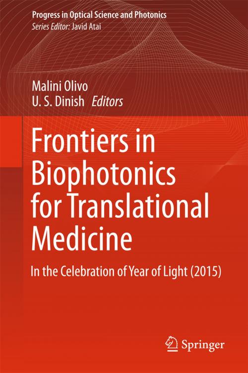 Cover of the book Frontiers in Biophotonics for Translational Medicine by , Springer Singapore