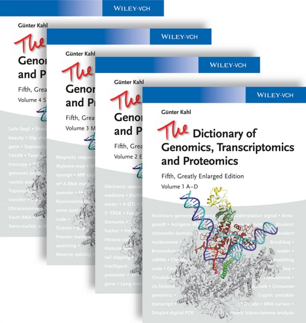 Big bigCover of The Dictionary of Genomics, Transcriptomics and Proteomics, 4 Volume Set