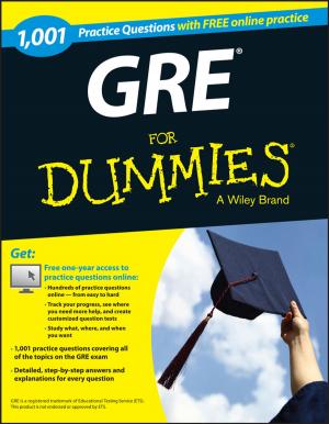 Cover of the book 1,001 GRE Practice Questions For Dummies (+ Free Online Practice) by Jason Kelly