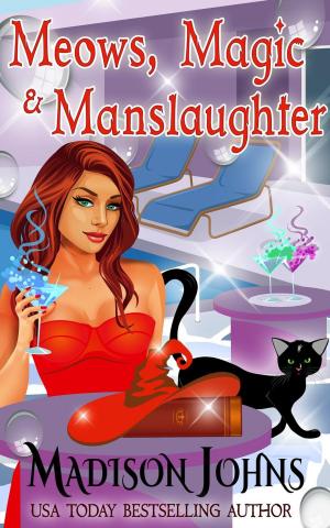 Book cover of Meows, Magic & Manslaughter