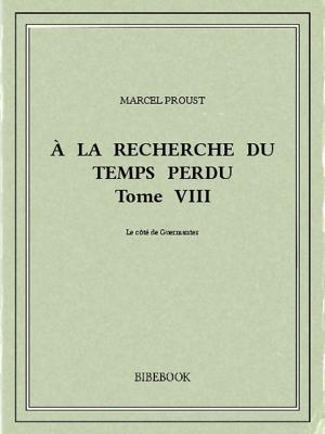 Cover of the book À la recherche du temps perdu VIII by Joseph Arthur (De) Gobineau