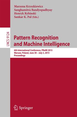 Cover of the book Pattern Recognition and Machine Intelligence by George Sebestyen, Steve Fujikawa, Nicholas Galassi, Alex Chuchra