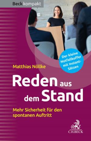 Cover of the book Reden aus dem Stand by Jan Bürger, Ulrich Raulff, Matthias Kross, Liliane Weissberg, Morten Paul, Jost Philipp Klenner, Roger Chartier