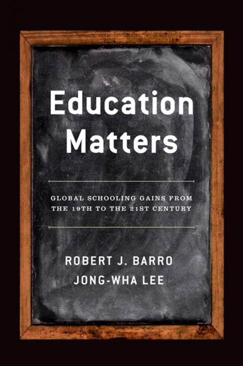 Cover of the book Education Matters by Robert J. Barro, Jong-Wha Lee, Oxford University Press