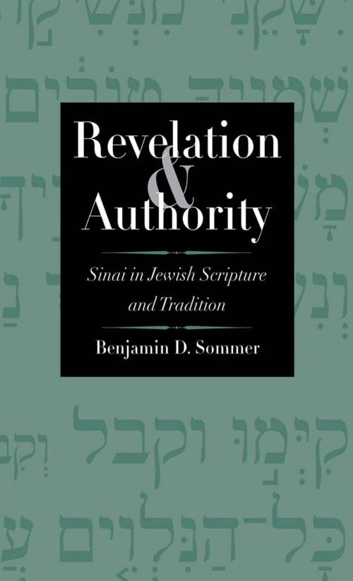 Cover of the book Revelation and Authority by Benjamin D. Sommer, Yale University Press