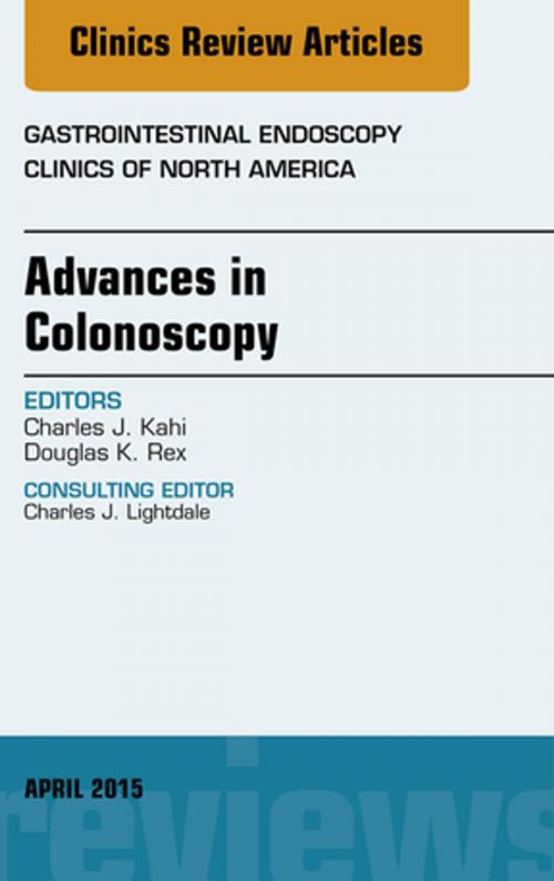Cover of the book Advances in Colonoscopy, An Issue of Gastrointestinal Endoscopy Clinics, E-Book by Douglas K. Rex, MD, Elsevier Health Sciences