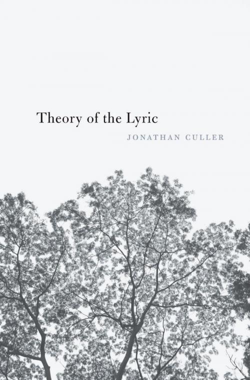 Cover of the book Theory of the Lyric by Jonathan Culler, Harvard University Press