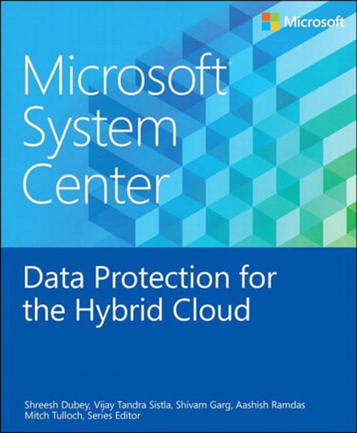 Cover of the book Microsoft System Center Data Protection for the Hybrid Cloud by Shreesh Dubey, Vijay Tandra Sistla, Shivam Garg, Aashish Ramdas, Mitch Tulloch, Pearson Education