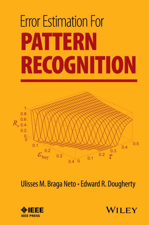 Cover of the book Error Estimation for Pattern Recognition by Ulisses M. Braga Neto, Edward R. Dougherty, Wiley
