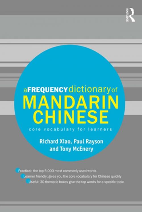 Cover of the book A Frequency Dictionary of Mandarin Chinese by Richard Xiao, Paul Rayson, Tony McEnery, Taylor and Francis