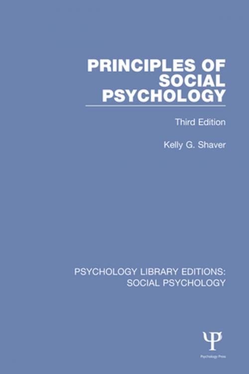 Cover of the book Principles of Social Psychology by Kelly G. Shaver, Taylor and Francis