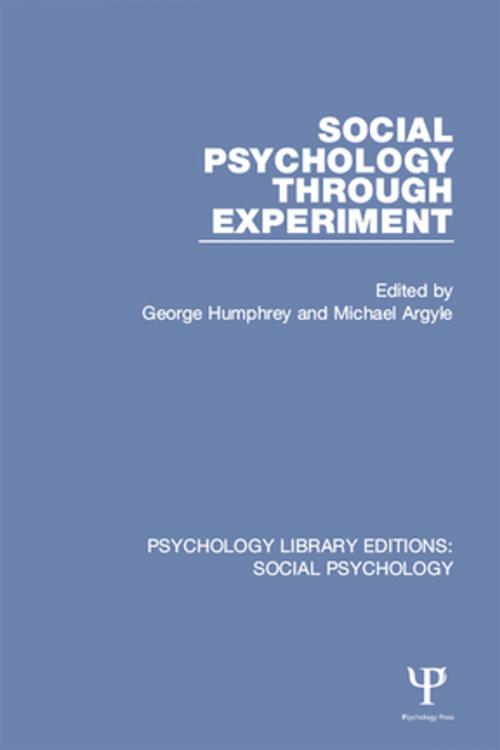 Cover of the book Social Psychology Through Experiment by , Taylor and Francis