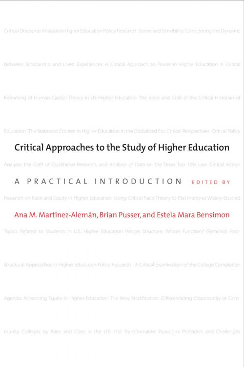 Cover of the book Critical Approaches to the Study of Higher Education by , Johns Hopkins University Press