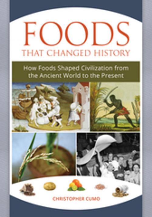 Cover of the book Foods that Changed History: How Foods Shaped Civilization from the Ancient World to the Present by Christopher Martin Cumo, ABC-CLIO